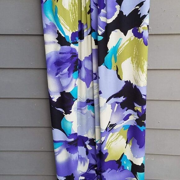 Blue Purple Green Maxi Dress Size 16-18 - Picture 5 of 7